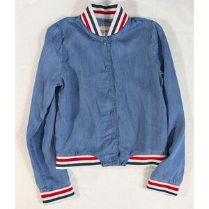 ❤️ 2017 Mossimo Supply Co Lightweight Jean Denim Bomber Jacket Size XS